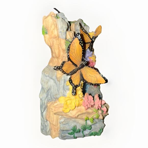 Table Top Water Fountain Cascading Office Home Decoration Ornament Butterflies - Picture 5 of 7